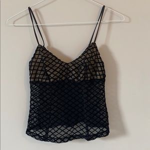 Sheer/ velvet camisole by Cosabella